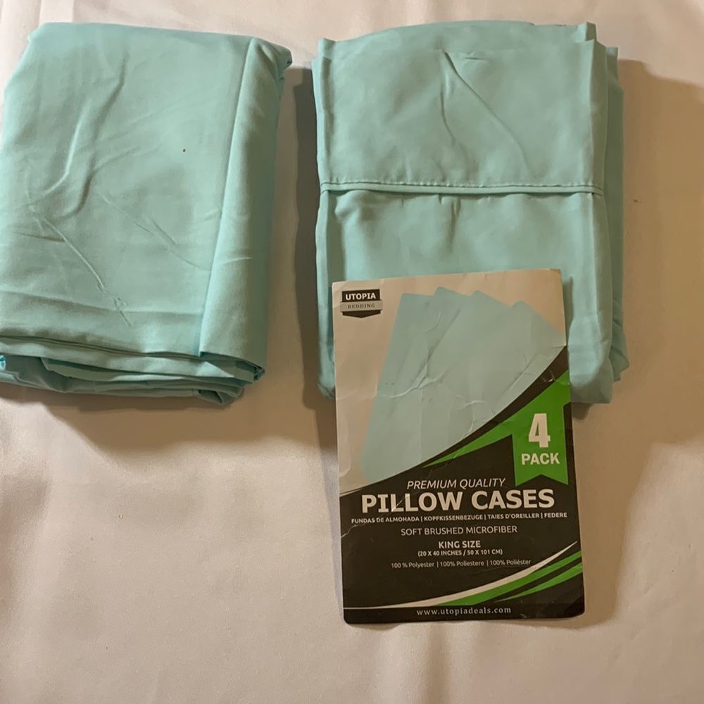 Utopia Bedding TWO Sets microfiber king-size pillowcases NWT